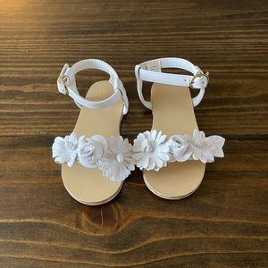 New Janie and Jack Floral Sandals Size 5 (Baby)